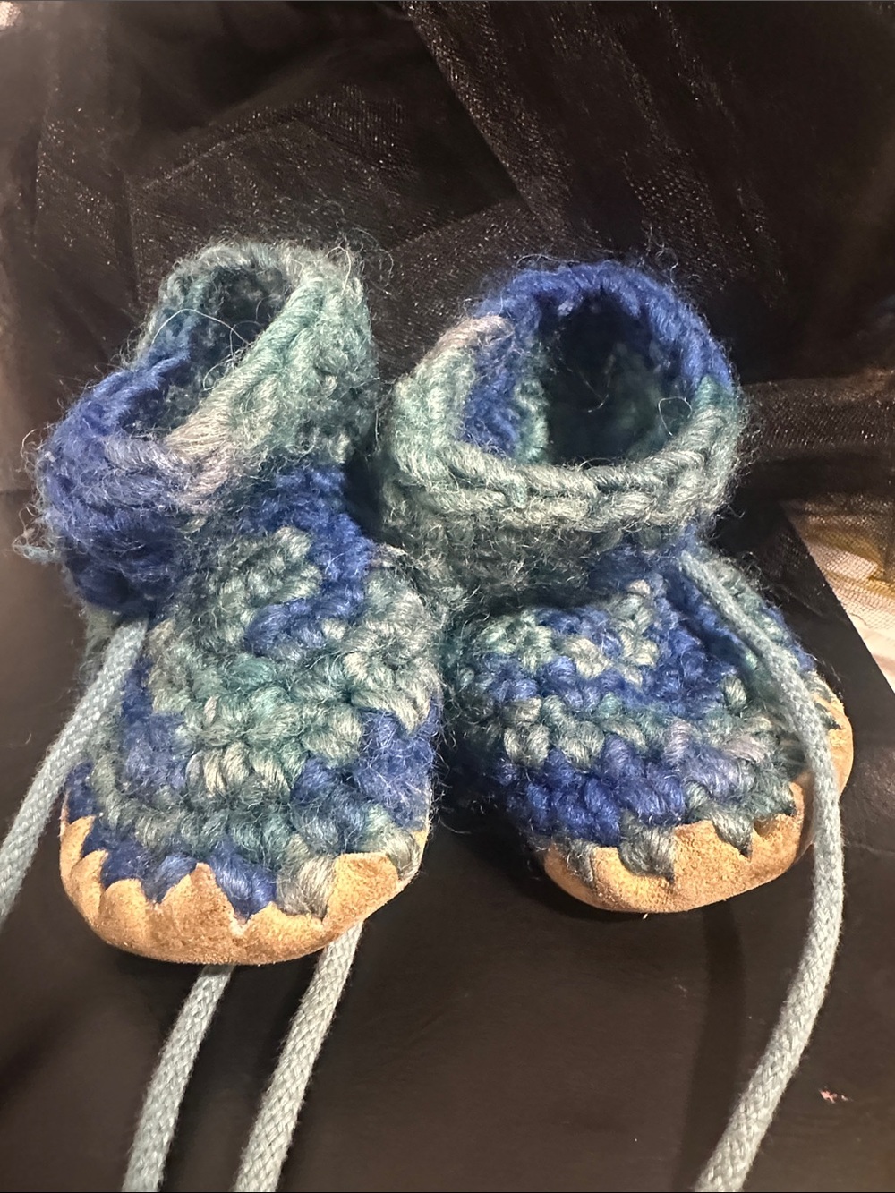 Wool booties with Sherpa lining